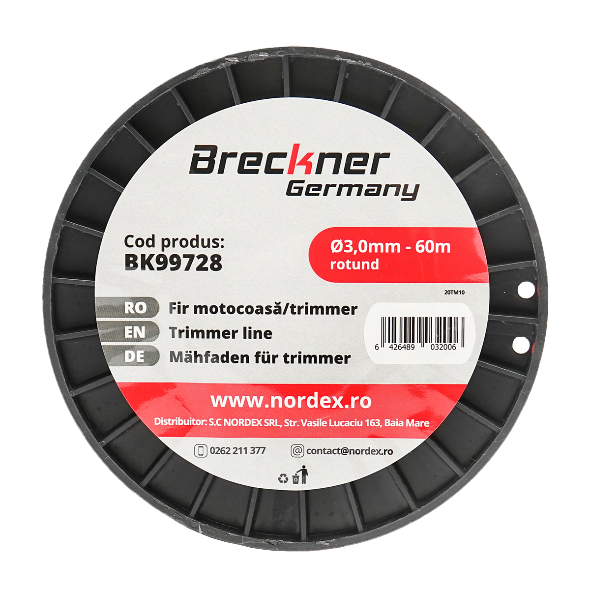 Fir rotund pentru motocoasa, 3.0 mm x 60 m Breckner Germany - imagine 4