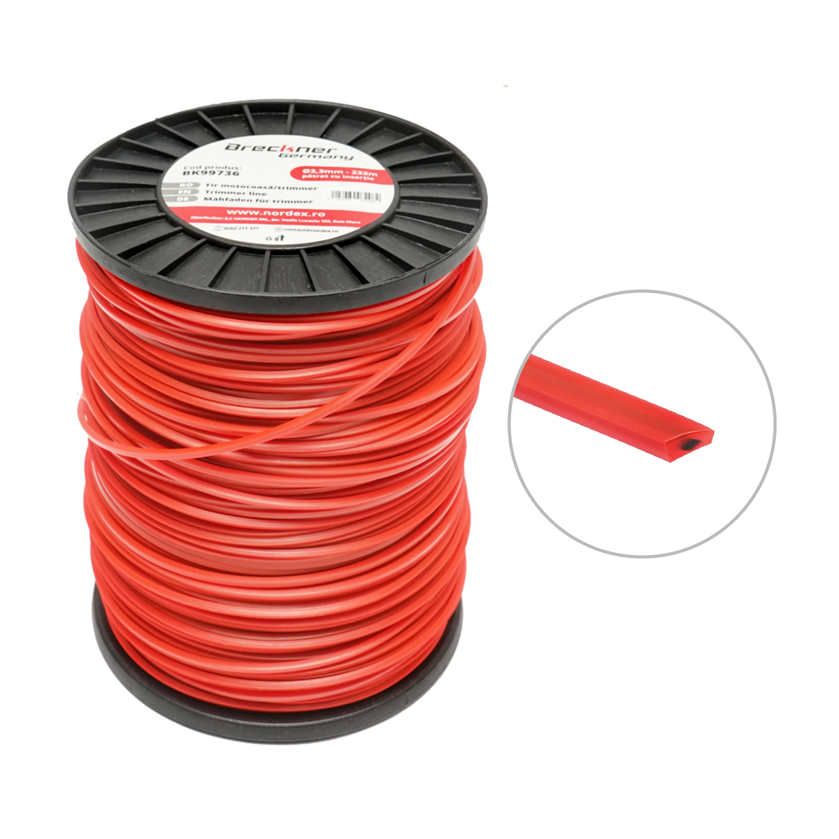 Fir patrat pentru motocoasa 3.3 mm x 232 m Breckner Germany