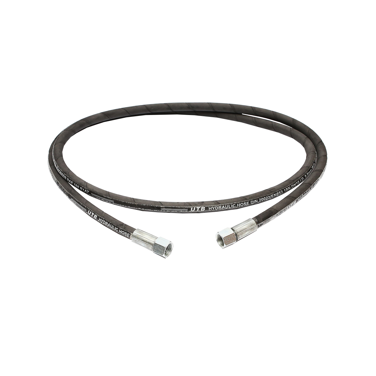 Furtun presiune 2SN DN10 sertizat cu capete filetate L=2500mm - imagine 2