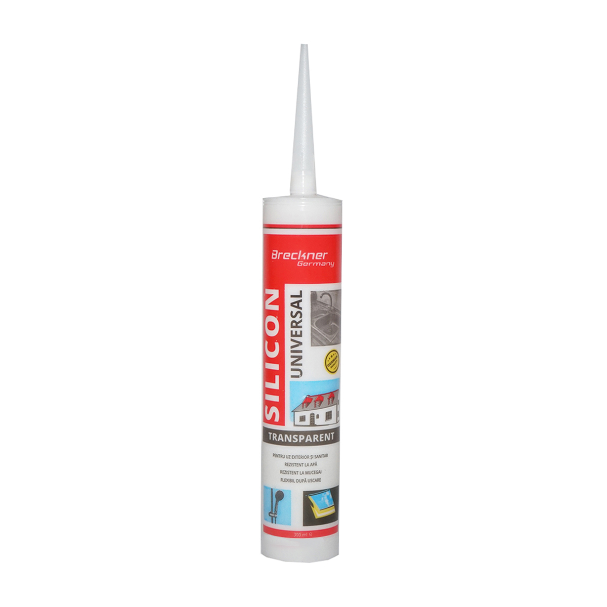 Silicon transparent universal interior/exterior 300ml Breckner Germany