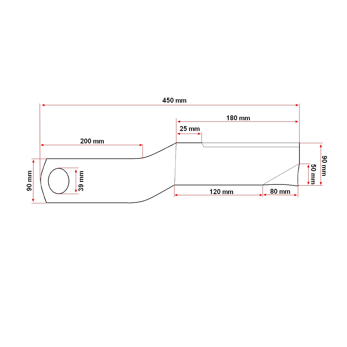 Cutit 450mm pentru tocatoare Breckner Germany TB84 9GX-1.5 si TB86 9GX-3.0 - imagine 5
