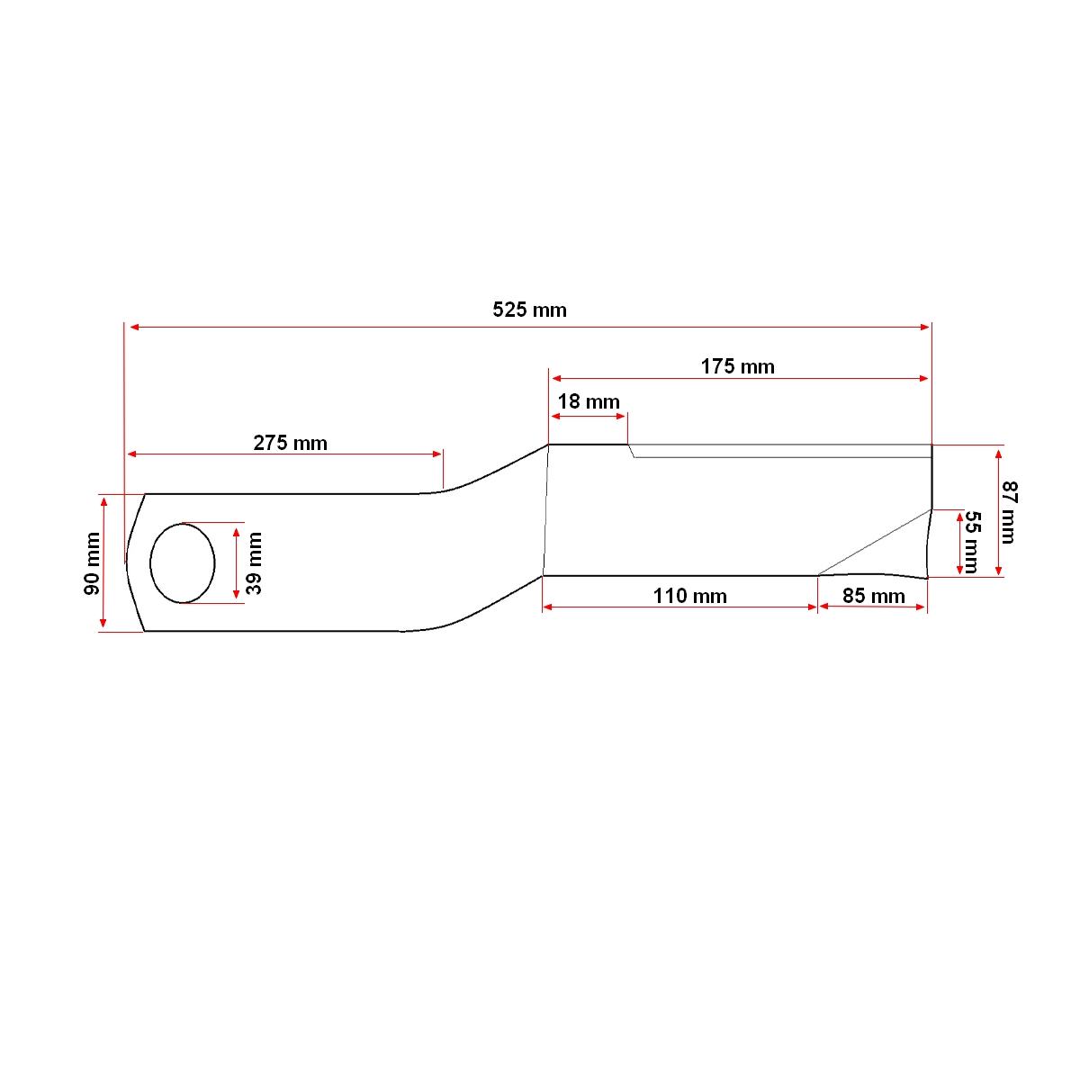 Cutit 530mm pentru tocatoare Breckner Germany TB85 9GX-1.8 - imagine 5