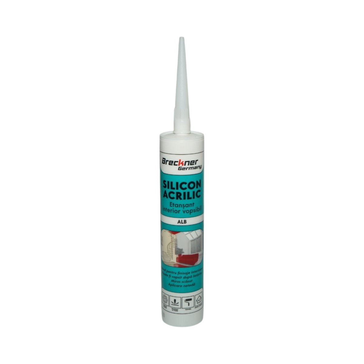 Silcon acrilic alb interior/exterior 300ml Breckner Germany