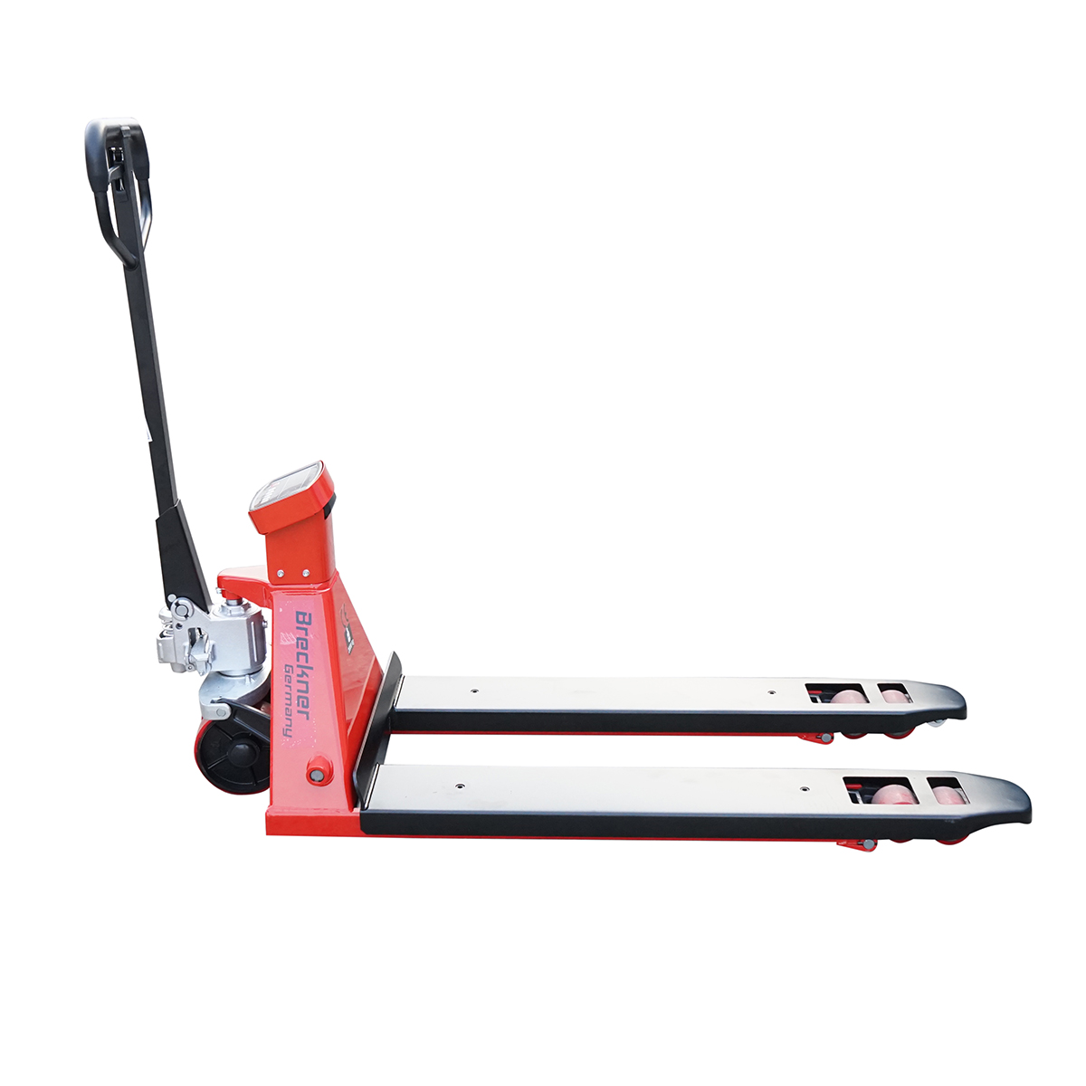 Transpalet manual 2T cu cantar electronic si roata de silicon Breckner Germany - imagine 2