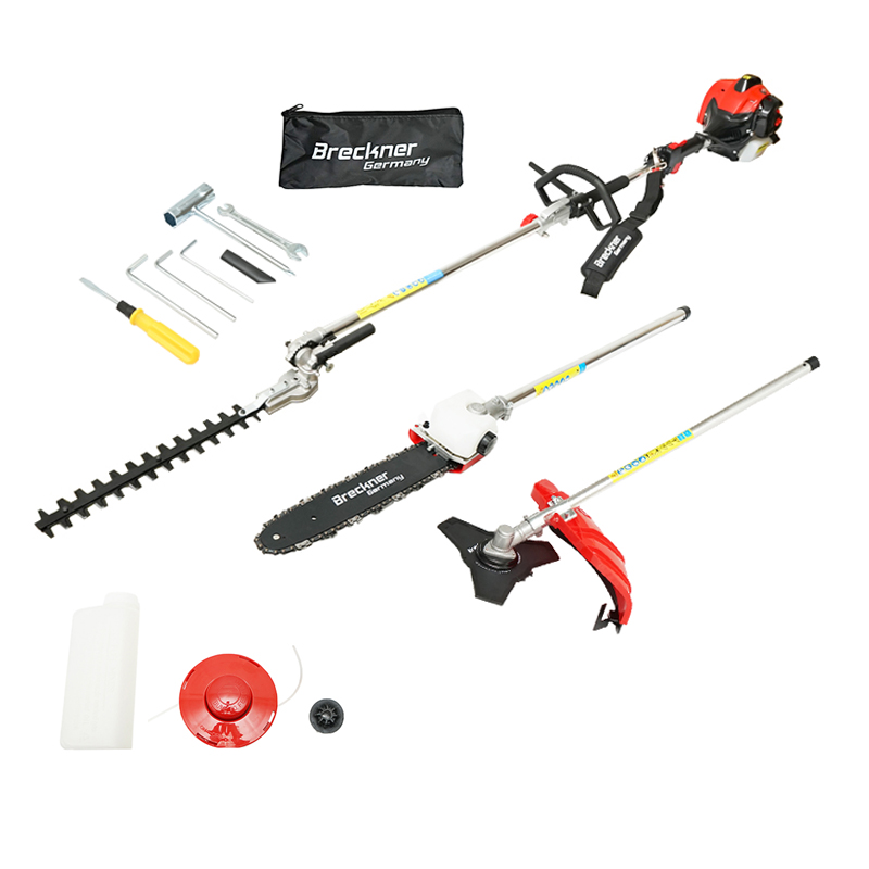 Motocositoare pe benzina 4 in 1 multifunctionala 1 cilindru 0,9kW/9000rpm. 25cc Breckner Germany
