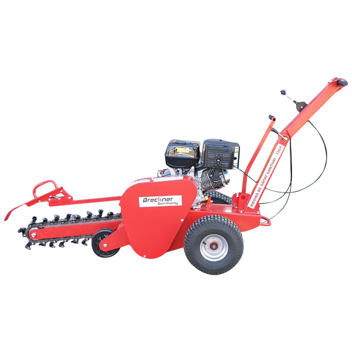 Masina de sapat santuri 15 CP latime de lucru 100mm adancime 600mm Breckner Germany - imagine 2