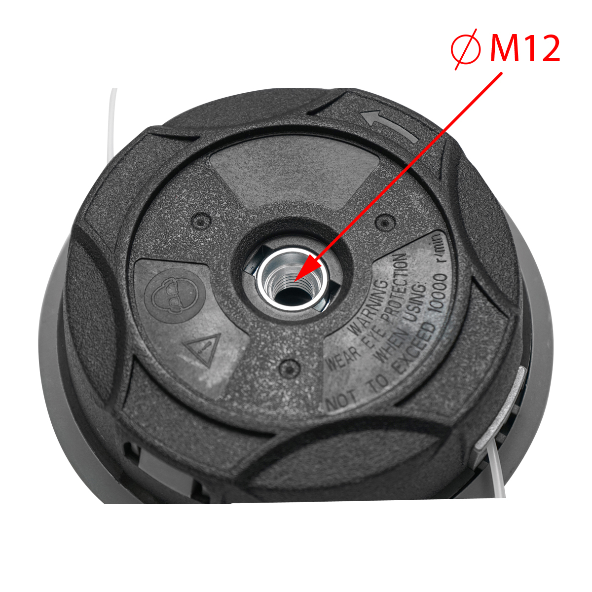 Cap tambur universal motocoasa cu fir fi2.5mm si filet prindere M12 x P1.25LH Breckner Germany - imagine 3