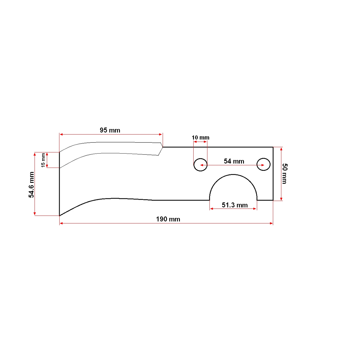 Cutit dreapta pentru freza RTS70 - imagine 5