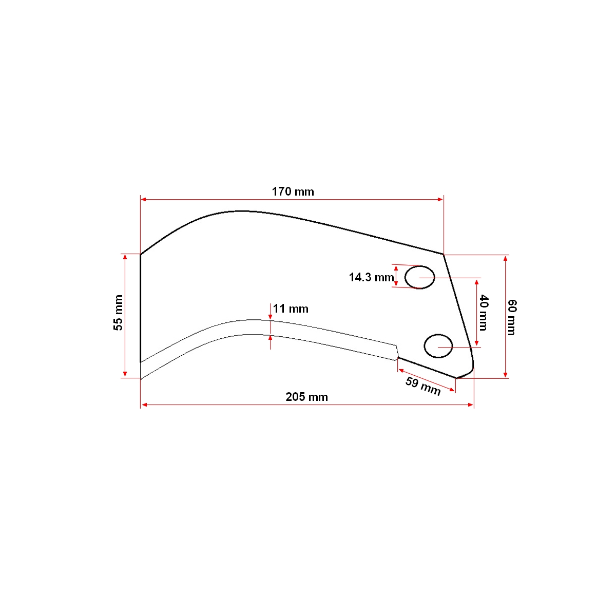 Cutit dreapta pentru freza KK DISDH78 - imagine 5