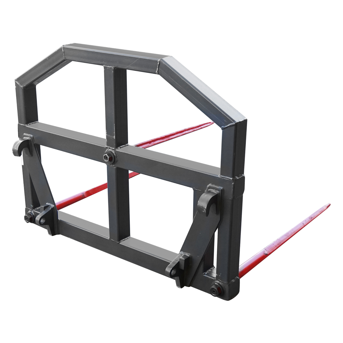 Furca cu 3 tepuse 2x1100mm 1x800mm pentru manipulare baloti greutate maxima 1500kg - imagine 4