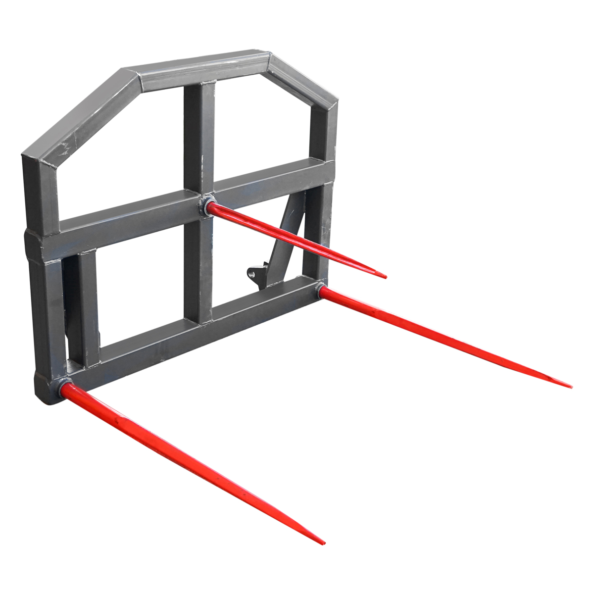 Furca cu 3 tepuse 2x1100mm 1x800mm pentru manipulare baloti greutate maxima 1500kg - imagine 5