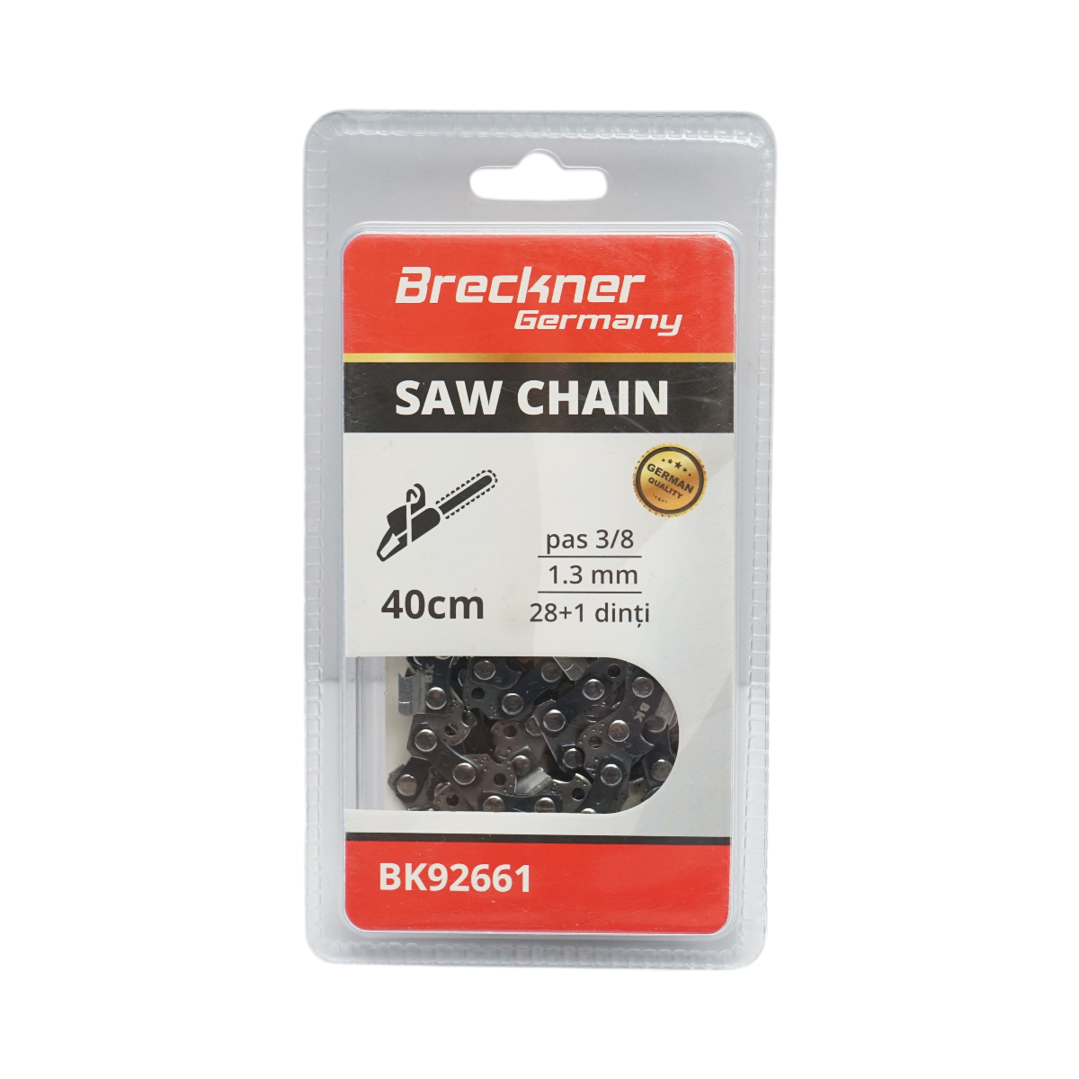 Lant drujba pas 3/8, 28+1 de dinti, 1.3mm, lungime 40cm Breckner Germany