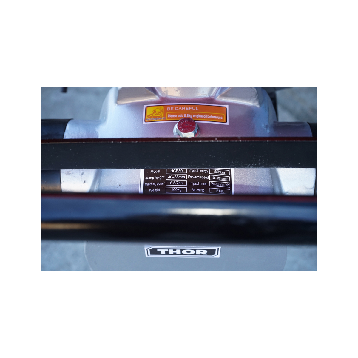 Mai compactor HCR80 cu suprafata de lucru 280x300mm, motor benzina 7CP, 55Nm 85Kg Thor (broscuta) - imagine 14