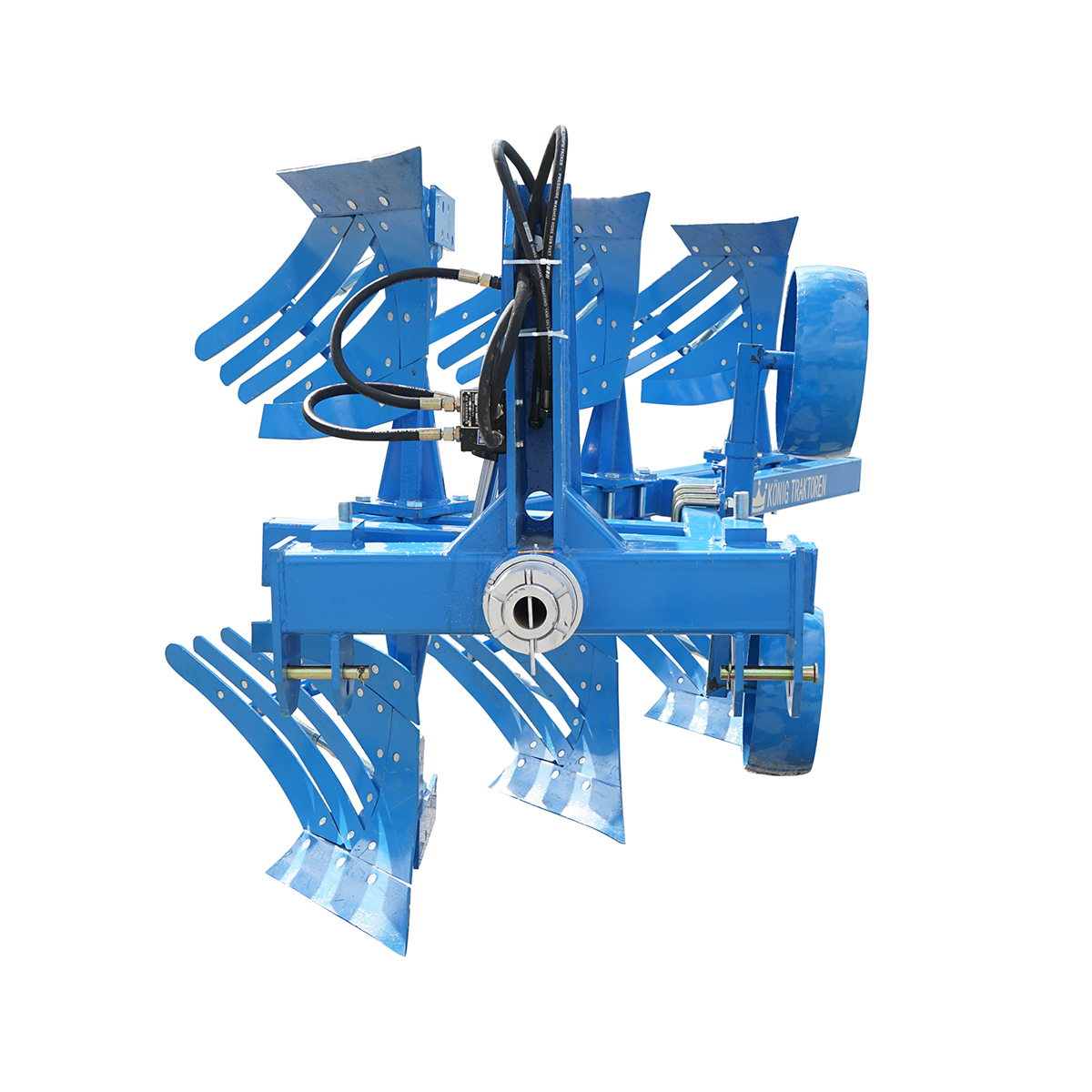 Plug agricol cu 3 trupite si cormane crestate reversibil hidraulic Konig Traktoren - imagine 3