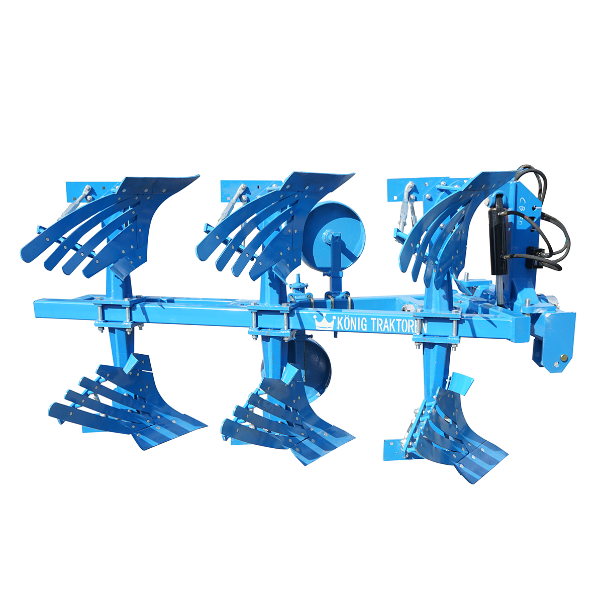 Plug agricol cu 3 trupite si cormane crestate reversibil hidraulic Konig Traktoren