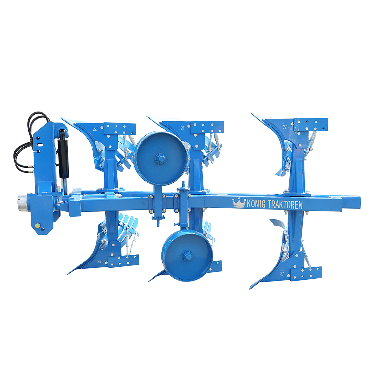 Plug agricol cu 3 trupite si cormane crestate reversibil hidraulic Konig Traktoren - imagine 2