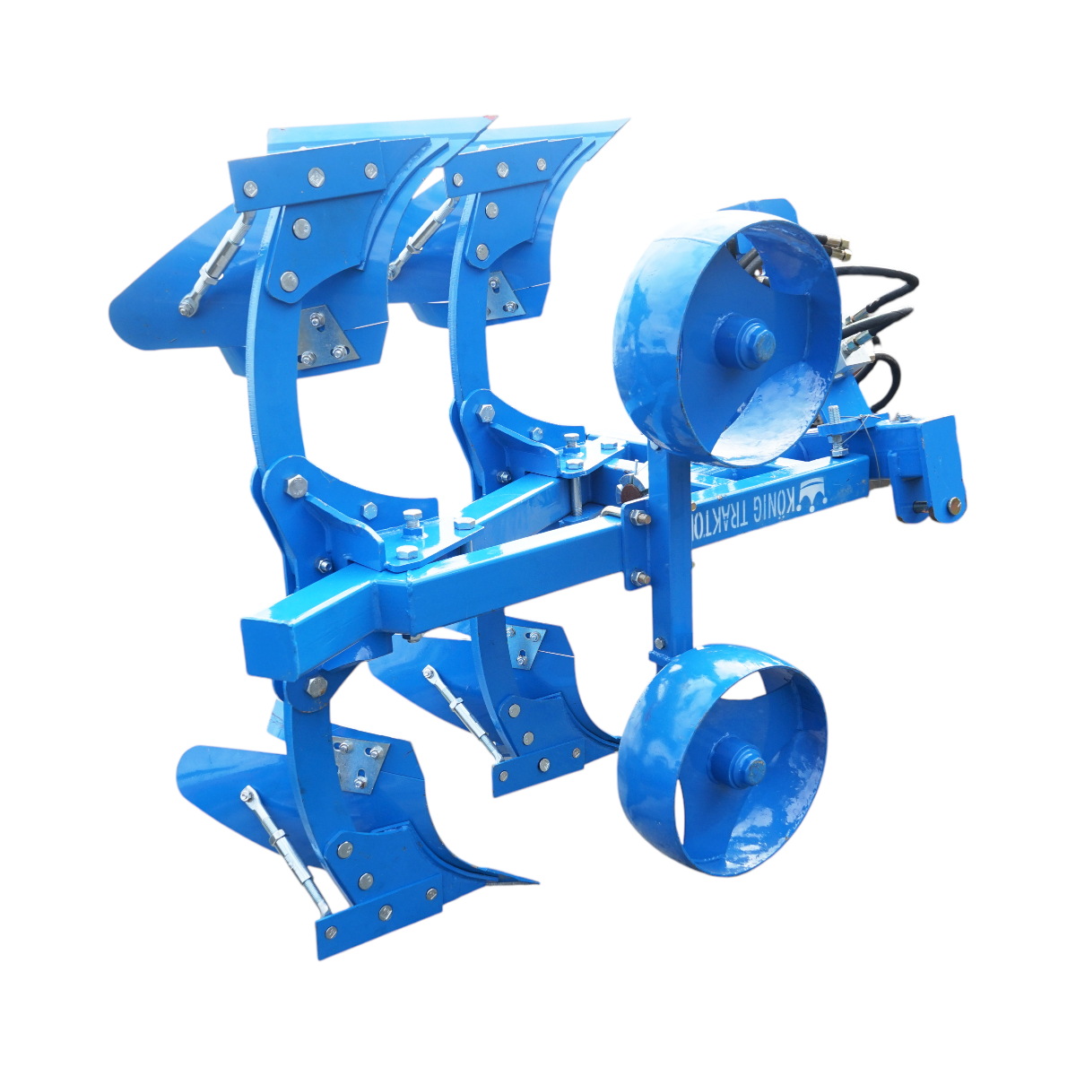 Plug agricol reversibil hidraulic cu 2 trupite, cormane pline Konig Traktoren - imagine 3