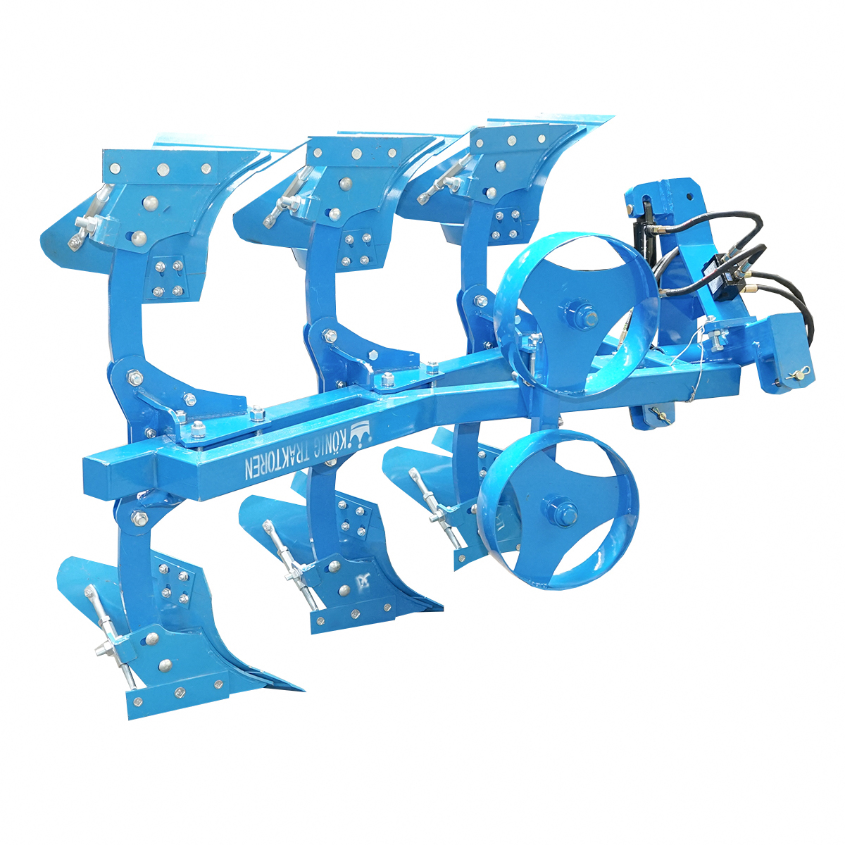 Plug agricol cu 3 trupite reversibil hidraulic, cormane pline Konig Traktoren - imagine 8