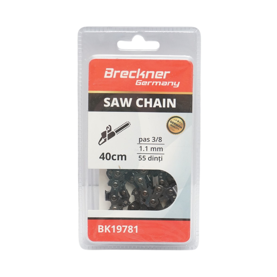 Lant drujba pas 3/8, 55 de dinti, 1.1mm, lungime 40cm Breckner Germany