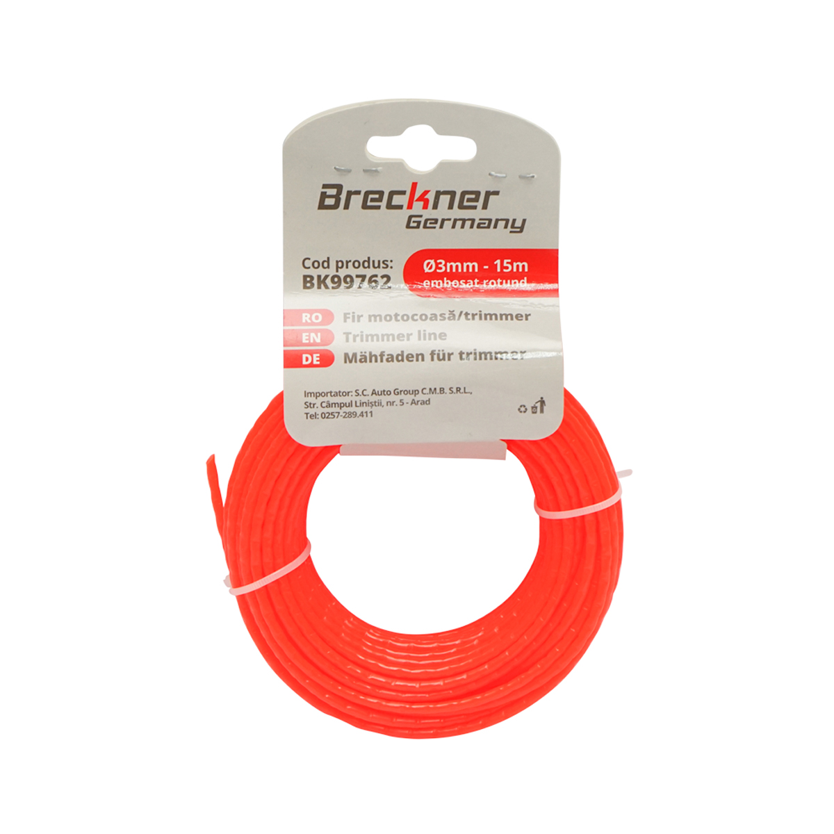 Fir rotund embosat pentru motocoasa 3mmx15m Breckner Germany	 - imagine 2