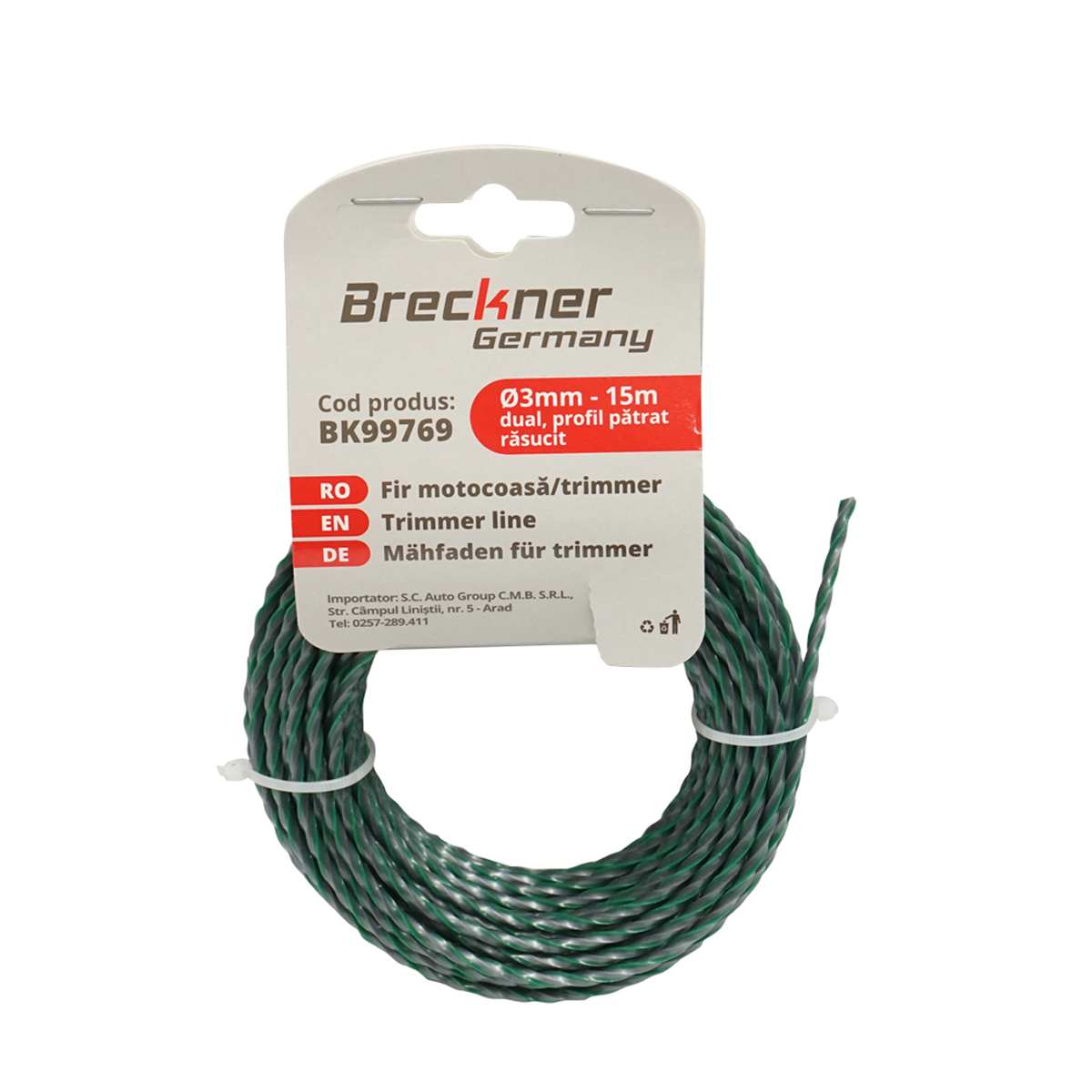 Fir patrat rasucit pentru motocoasa 3mmx15m Breckner Germany - imagine 2