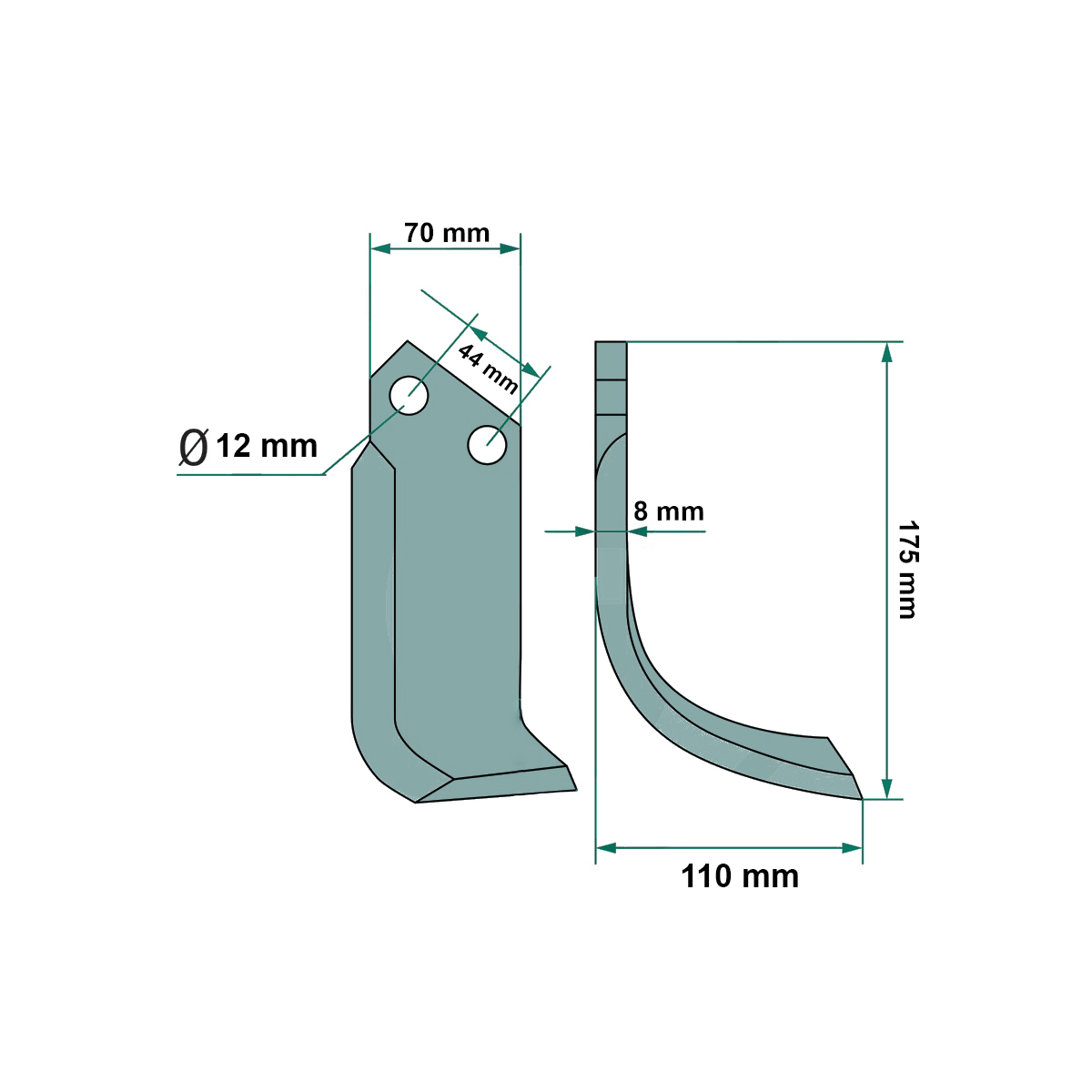 Cutit dreapta freza Baisan BSN 160, 180, 200, 220 - imagine 5