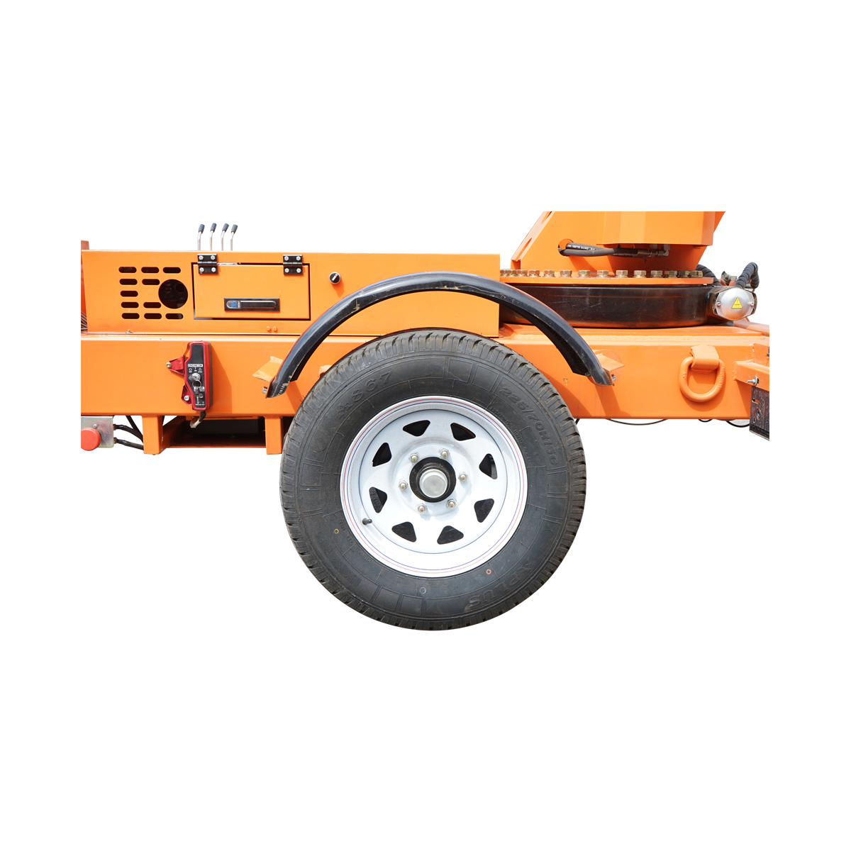 Platforma/nacela pentru lucru la inaltime tip remorca 16m, 200Kg cu telecomanda motor benzina THOR - imagine 4