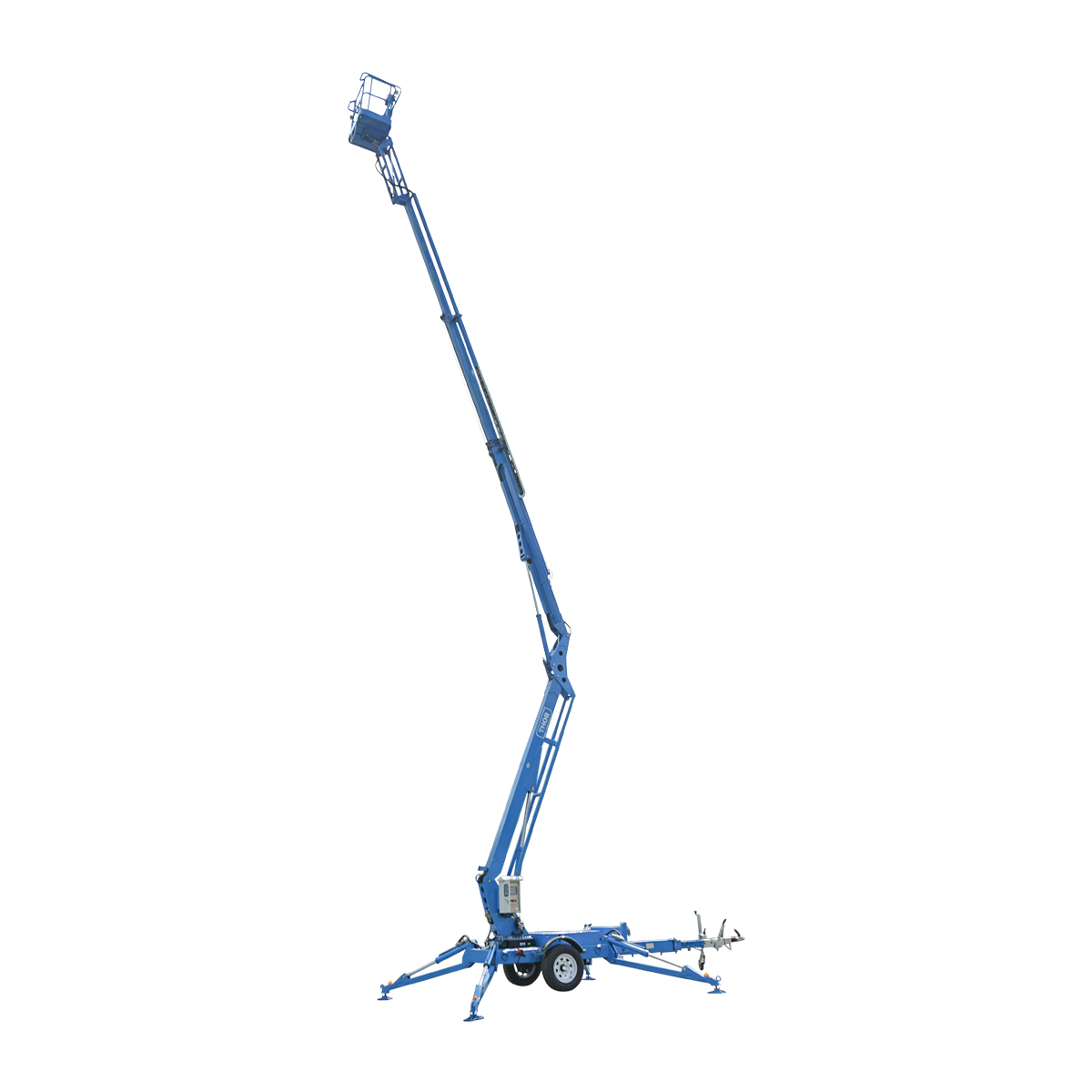 Platforma/nacela pentru lucru la inaltime tip remorca 16m, 200Kg cu telecomanda motor benzina - imagine 9