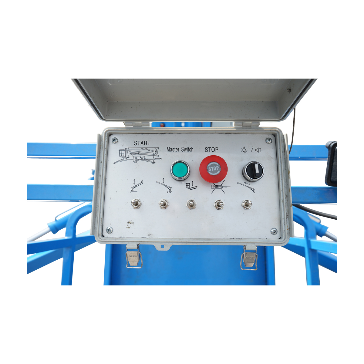 Platforma/nacela pentru lucru la inaltime tip remorca 16m, 200Kg cu telecomanda motor benzina - imagine 7