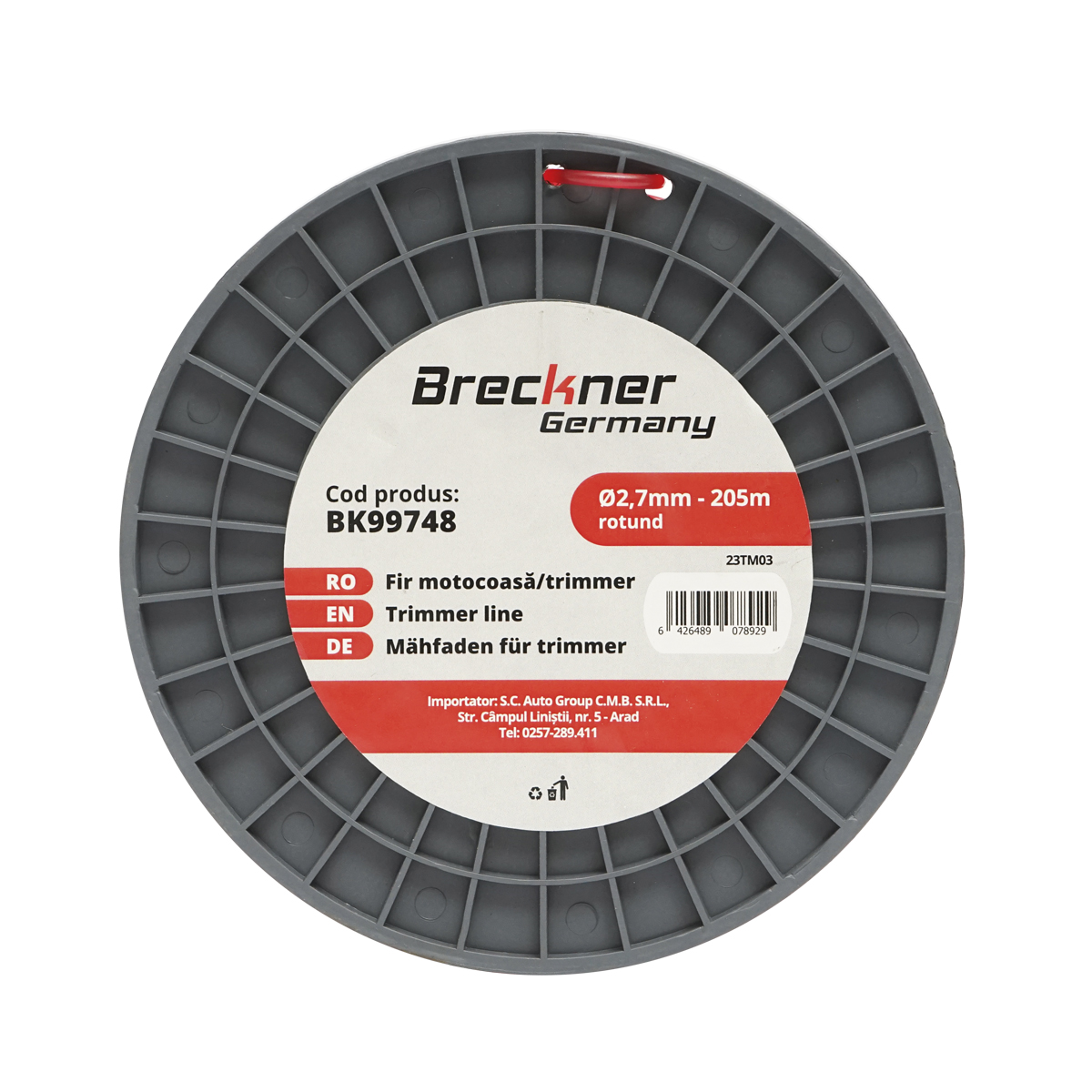 Fir rotund pentru motocoasa 2.7mmx205m Breckner Germany - imagine 3