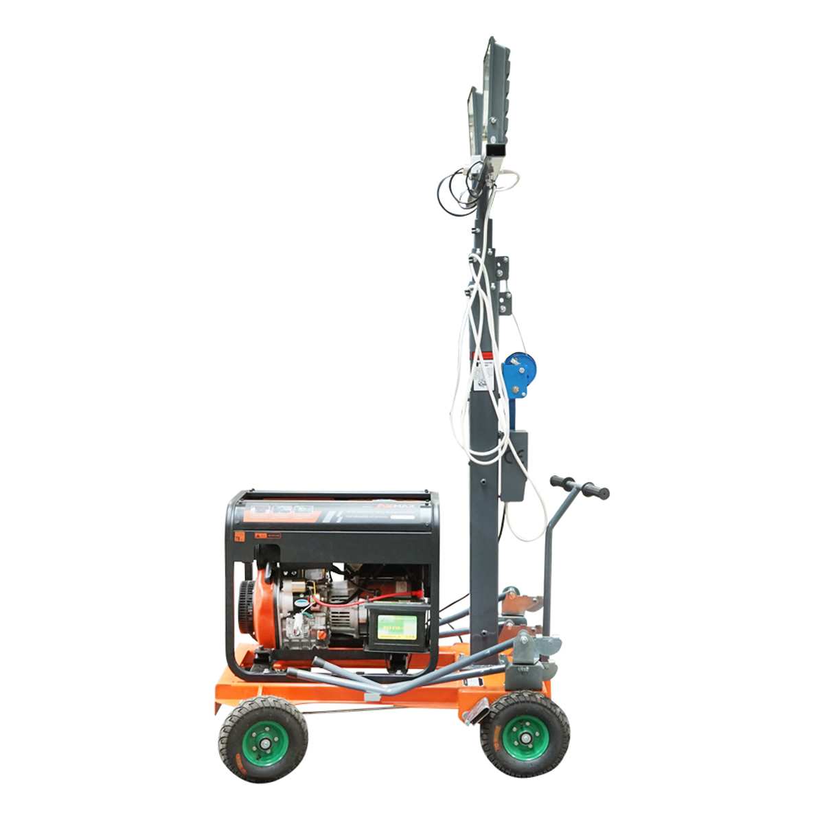 Turn de iluminat LED mobil, telescopic 4x200W 4.5KW inaltime 1800-4800mm cu generator diesel - imagine 2