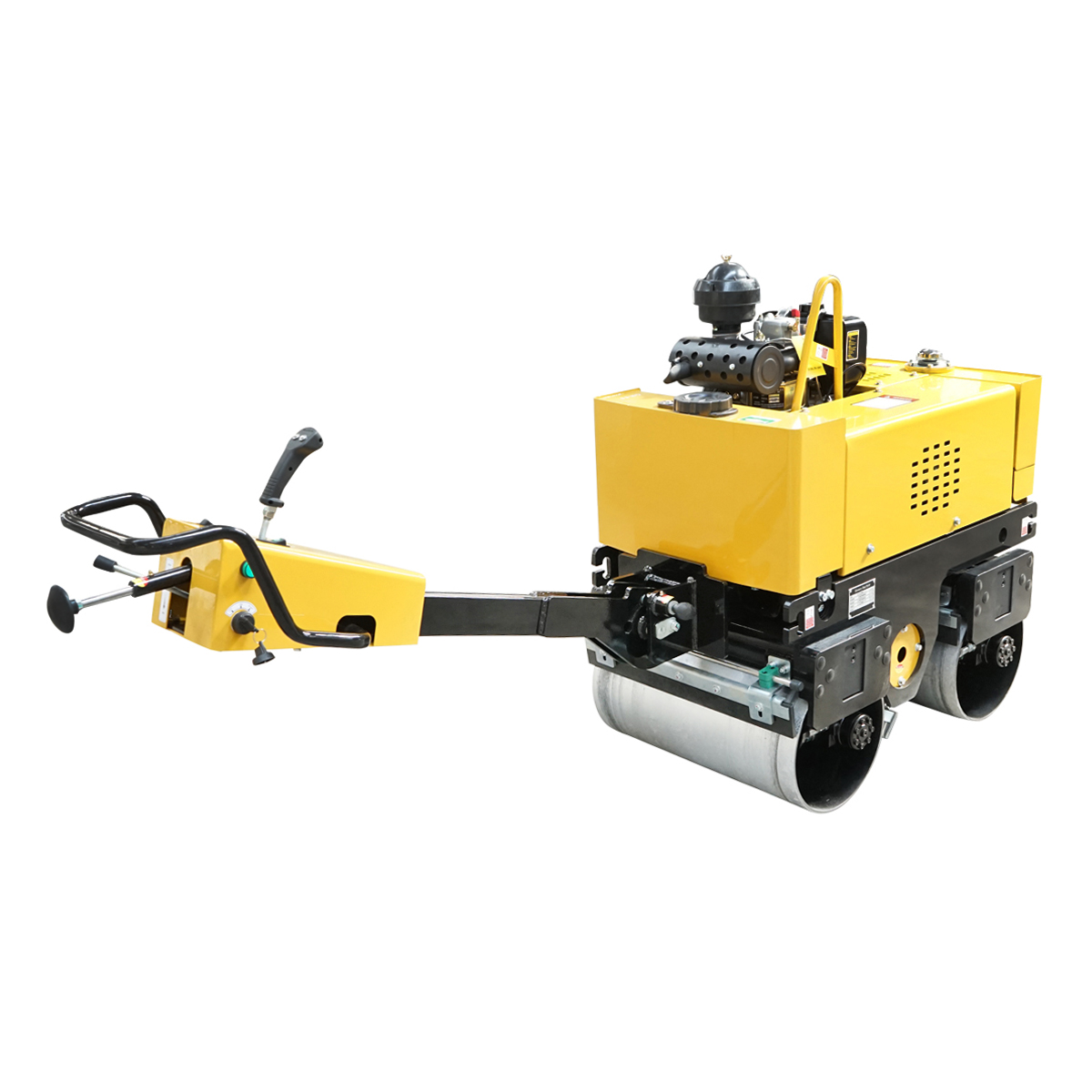 Cilindru compactor 800kg, cu tambur 2x635mm, motor 9CP diesel CF178, pornire electrica sau manuala - imagine 3