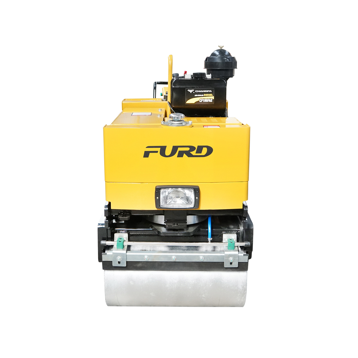 Cilindru compactor 800kg, cu tambur 2x635mm, motor 9CP diesel CF178, pornire electrica sau manuala - imagine 4