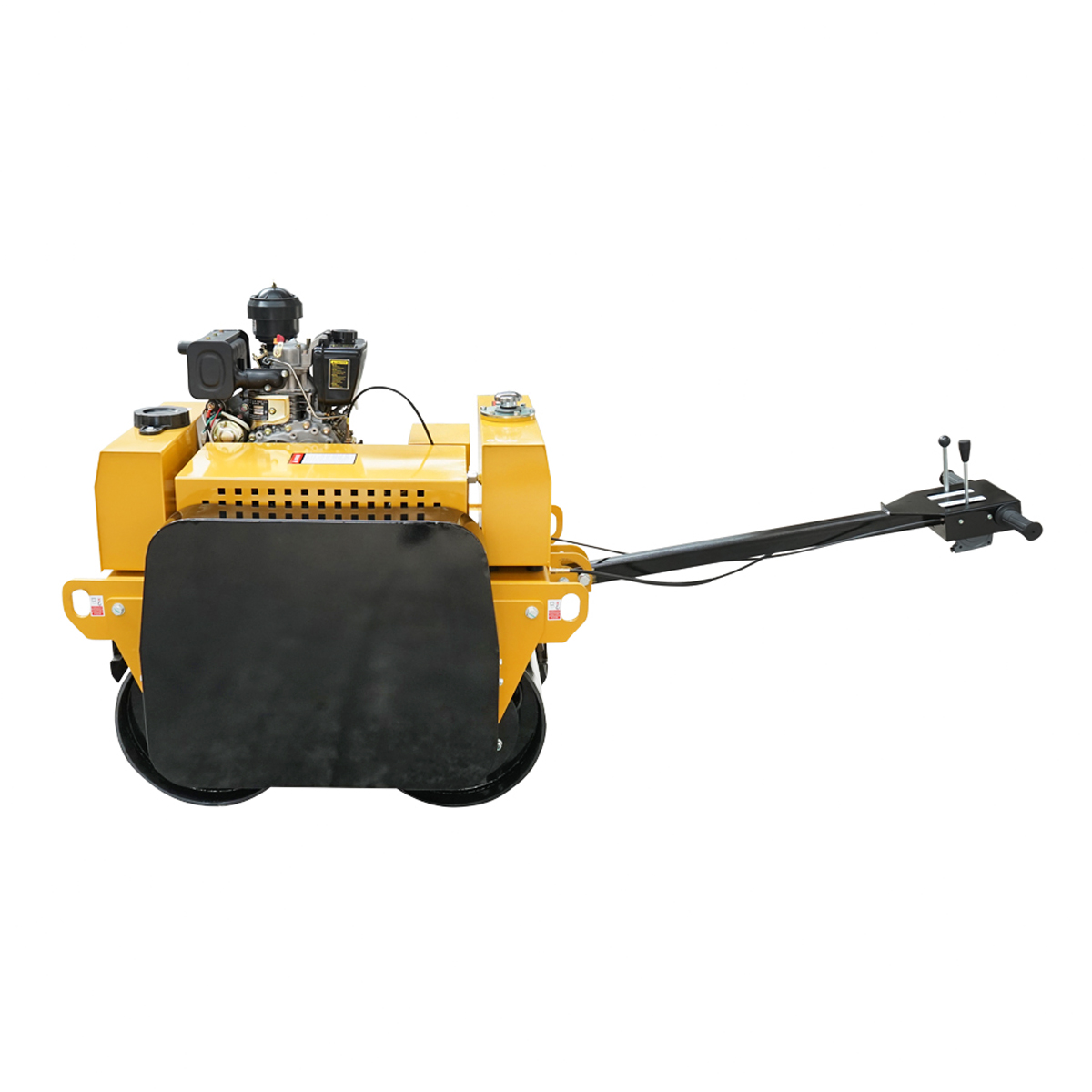 Cilindru compactor 550kg cu tamburi 2x600mm si motor diesel 6CP, CF178, pornire elctrica sau manuala - imagine 3