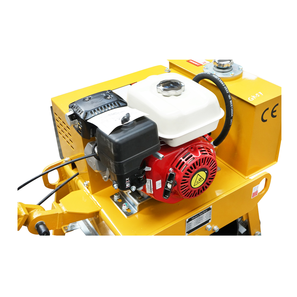 Cilindru compactor 200kg cu tamburi 450mm si motor benzina HONDA GX160 5.5CP, pornire manuala - imagine 8