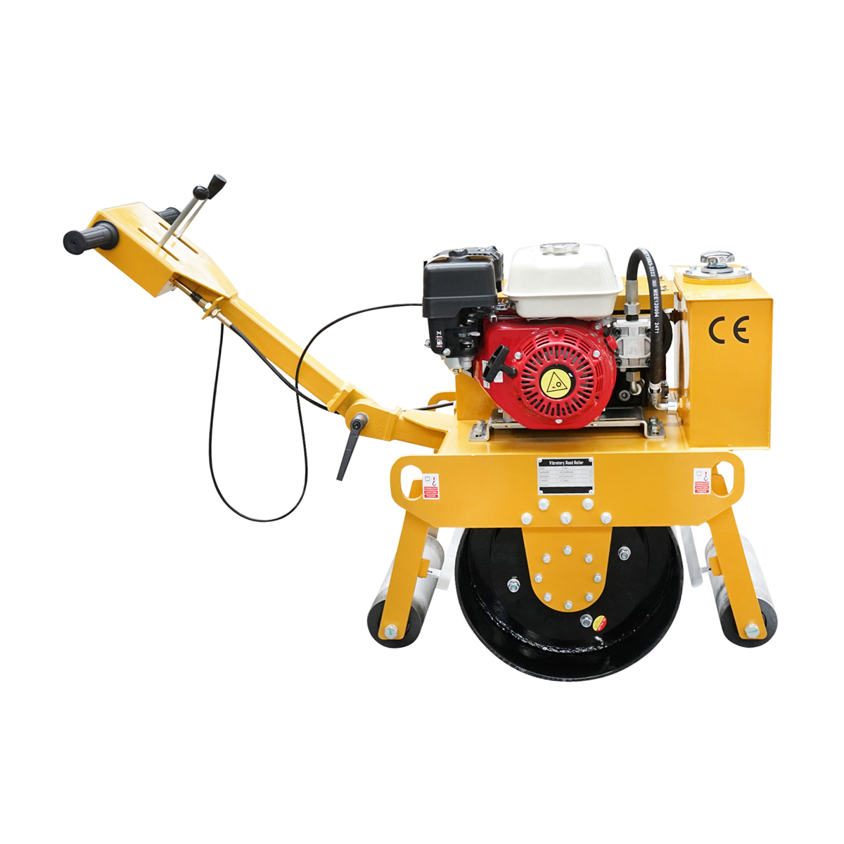 Cilindru compactor 200kg cu tamburi 450mm si motor benzina HONDA GX160 5.5CP, pornire manuala - imagine 2
