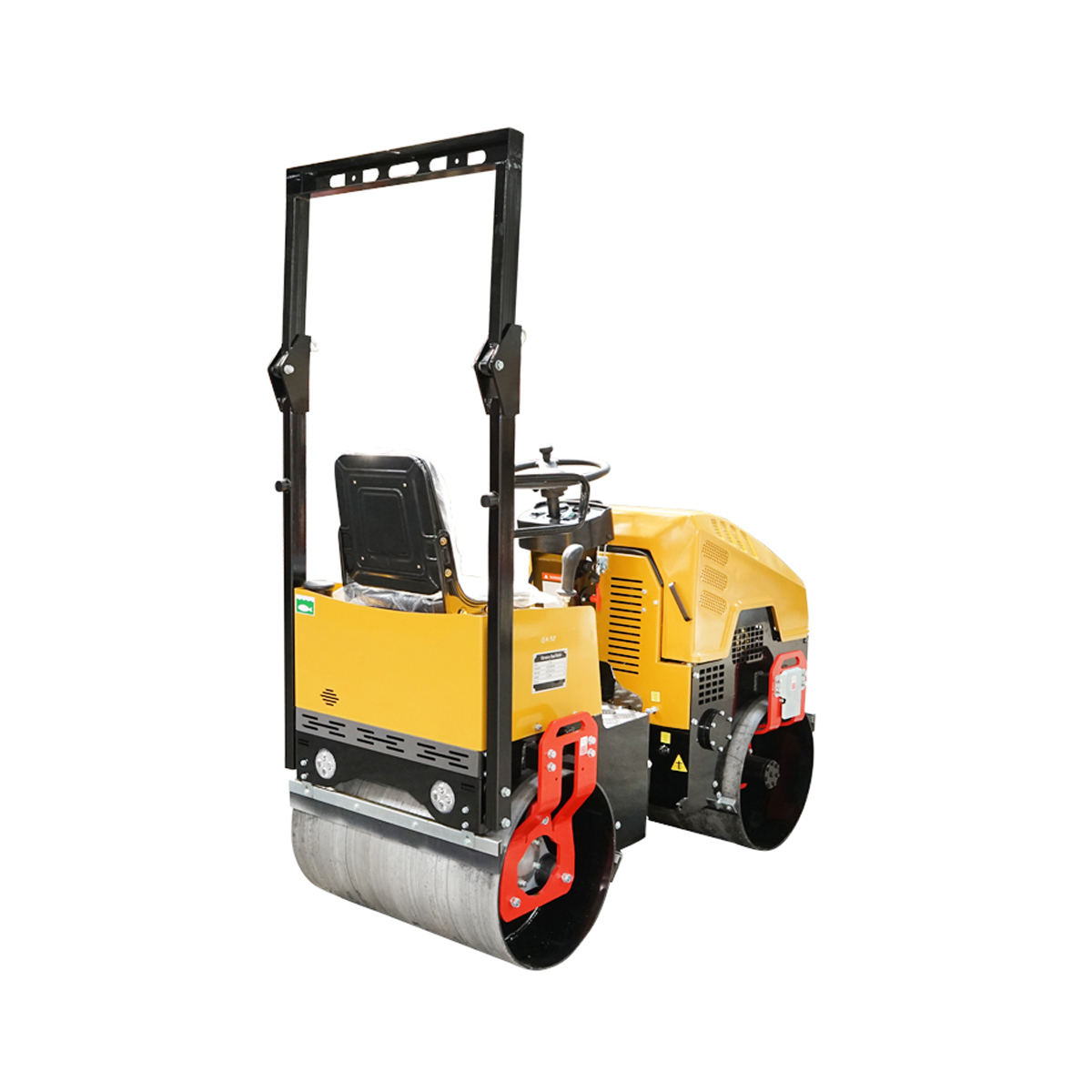 Cilindru compactor 1000kg cu tamburi 1x800mm, 1x740mm si motor diesel 9CP, pornire electrica - imagine 3