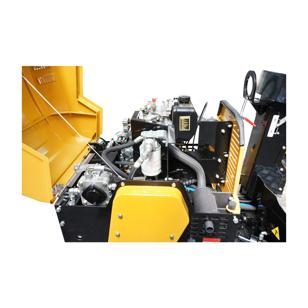 Cilindru compactor 1000kg cu tamburi 1x800mm, 1x740mm si motor diesel 9CP, pornire electrica - imagine 8