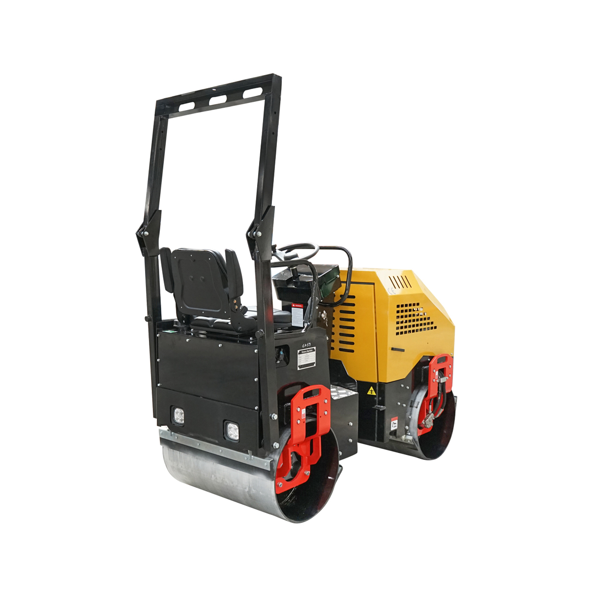 Cilindru compactor 1500kg cu tamburi 900mm si motor diesel Kubota D1105, 25CP, pornire electrica - imagine 4