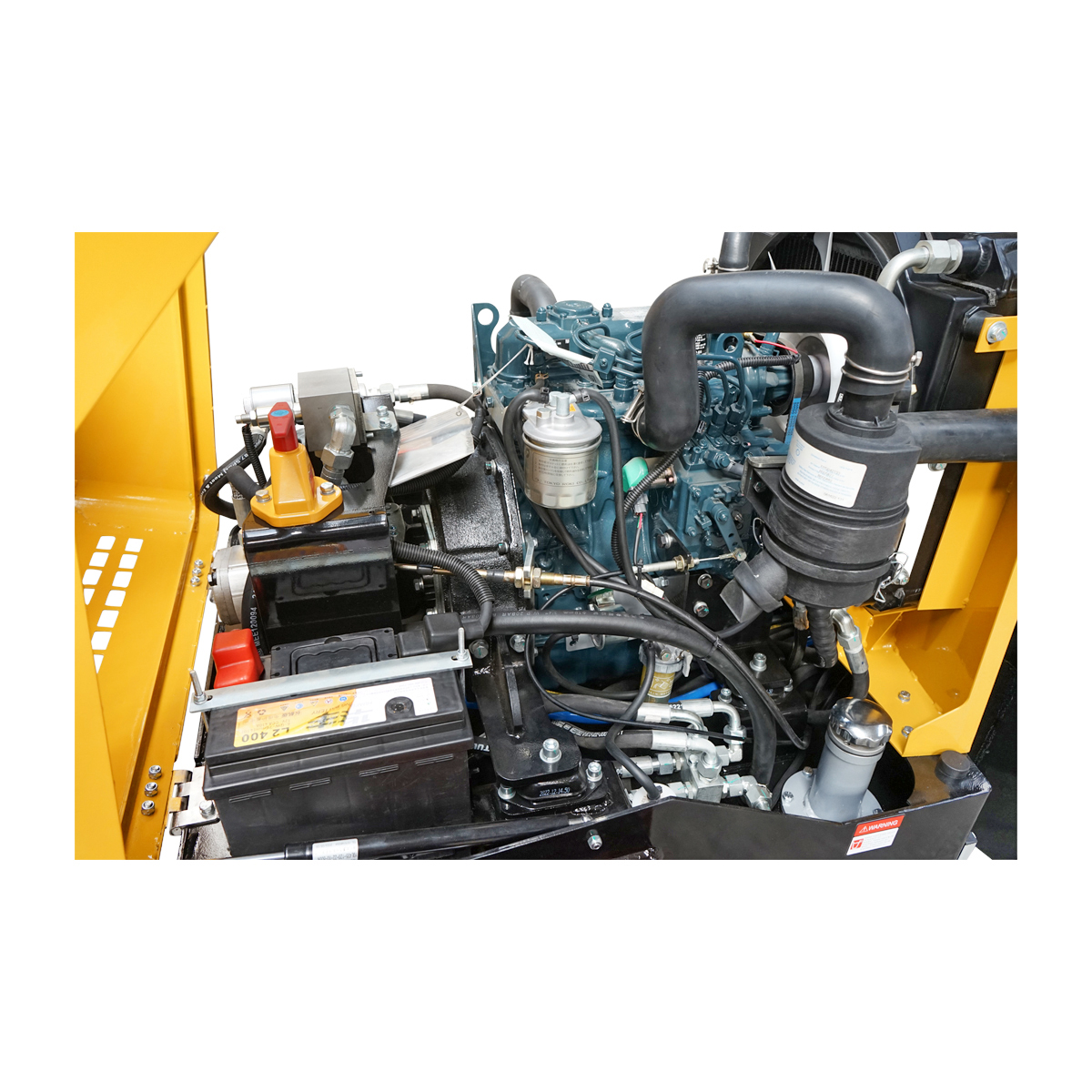 Cilindru compactor 1500kg cu tamburi 900mm si motor diesel Kubota D1105, 25CP, pornire electrica - imagine 9