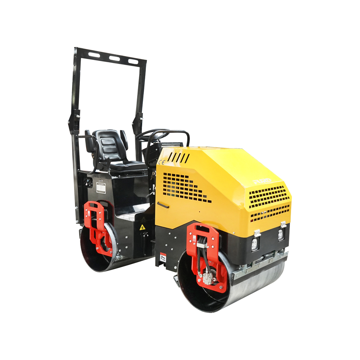 Cilindru compactor 1500kg cu tamburi 900mm si motor diesel Kubota D1105, 25CP, pornire electrica - imagine 2