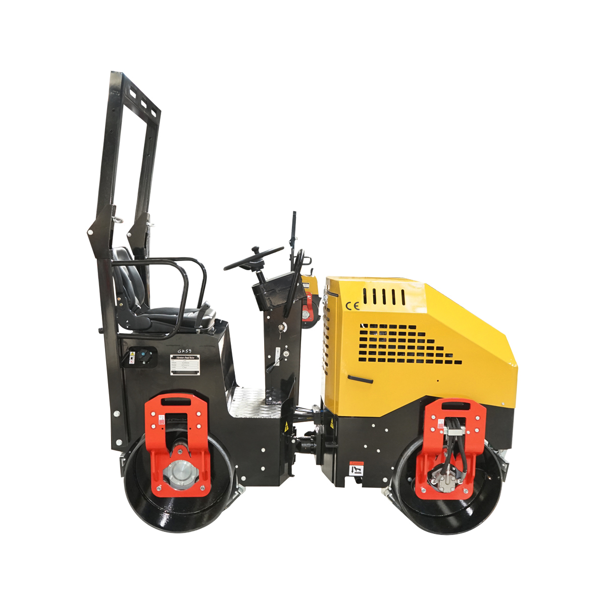 Cilindru compactor 1500kg cu tamburi 900mm si motor diesel Kubota D1105, 25CP, pornire electrica - imagine 3