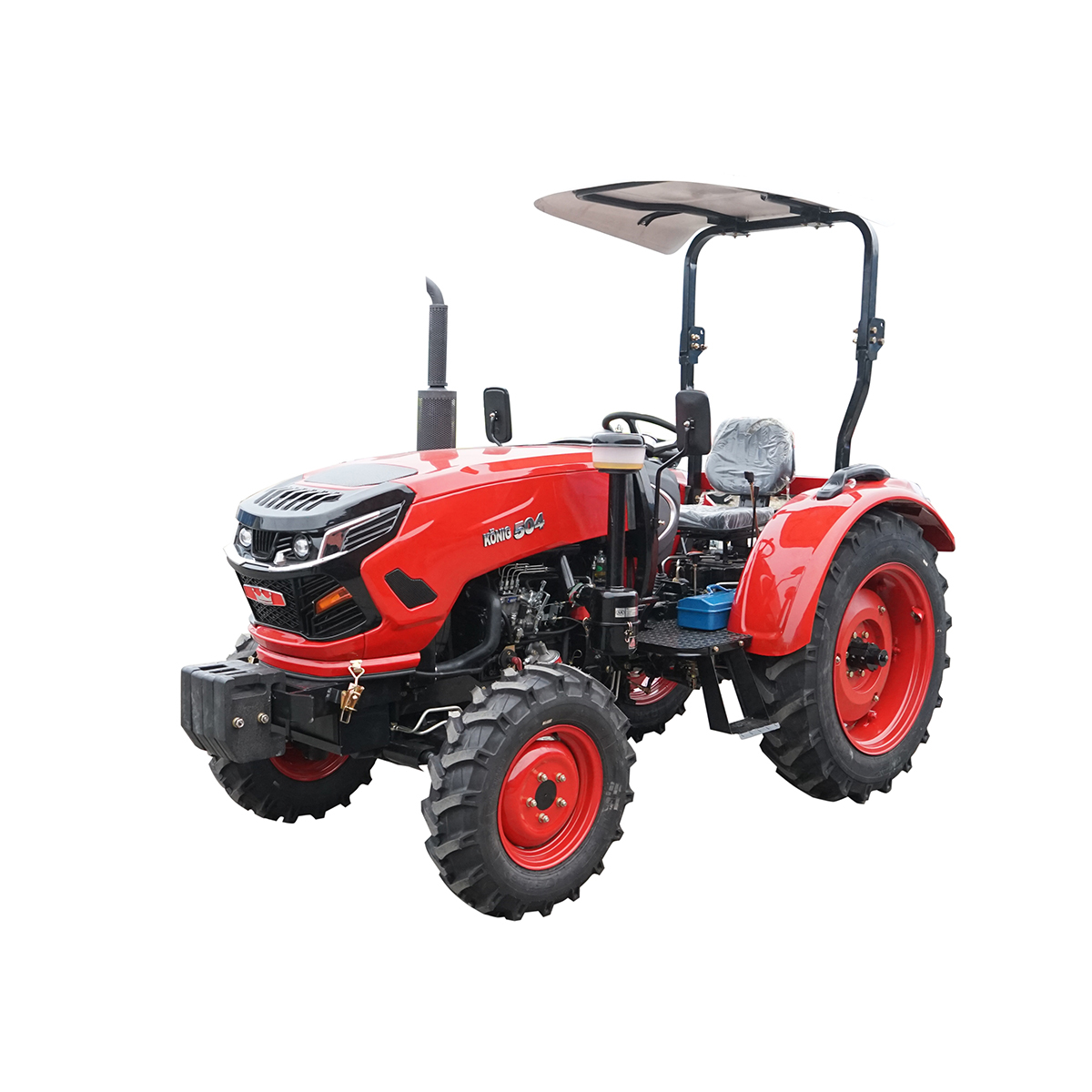 Tractor KONIG 504, 4x4 motor YTO 50HP cu parasolar, roti 6.50-16/11.2-28