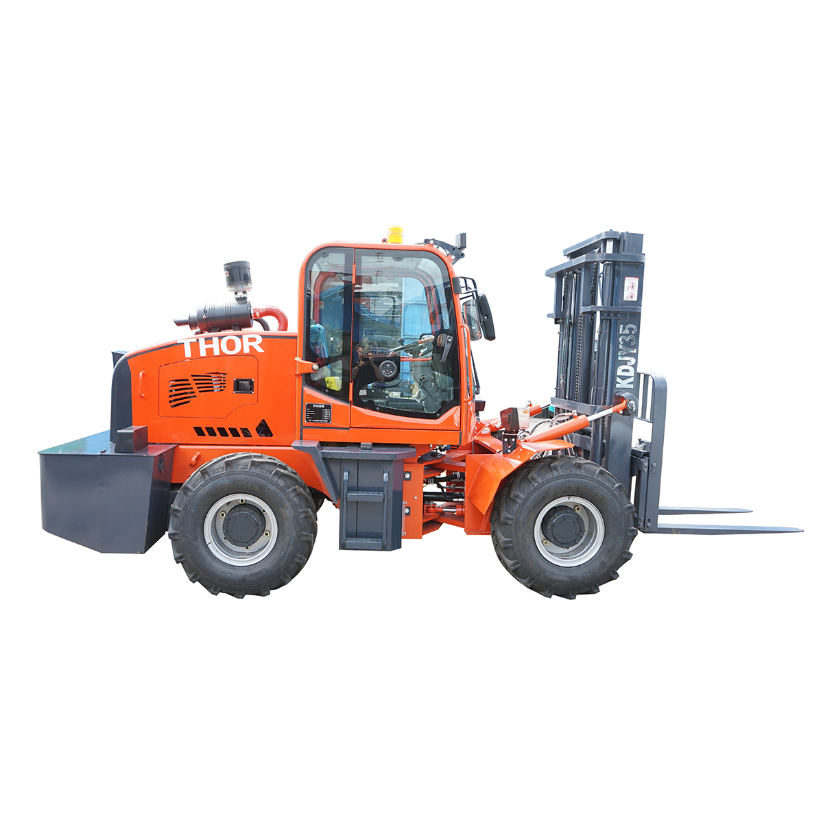 Motostivuitor 3.5T 4x4 OFF ROAD, motor diesel 52CP (38KW), inaltime ridicare 3m, roti 23.5/70-16 THOR - imagine 5