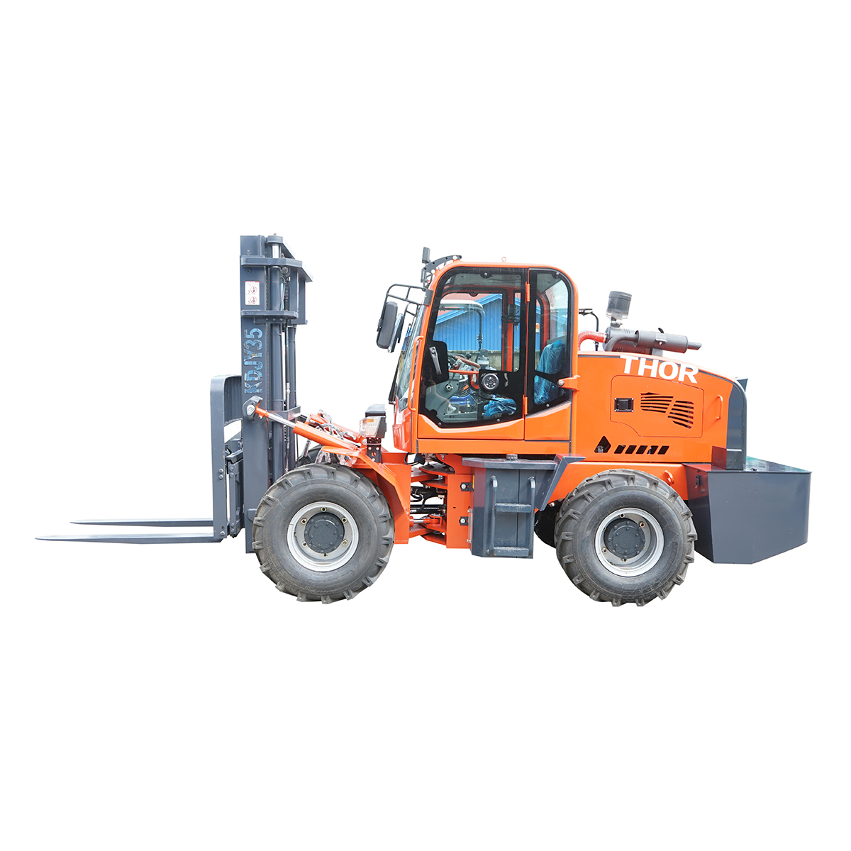 Motostivuitor 3.5T 4x4 OFF ROAD, motor diesel 52CP (38KW), inaltime ridicare 3m, roti 23.5/70-16 THOR - imagine 3