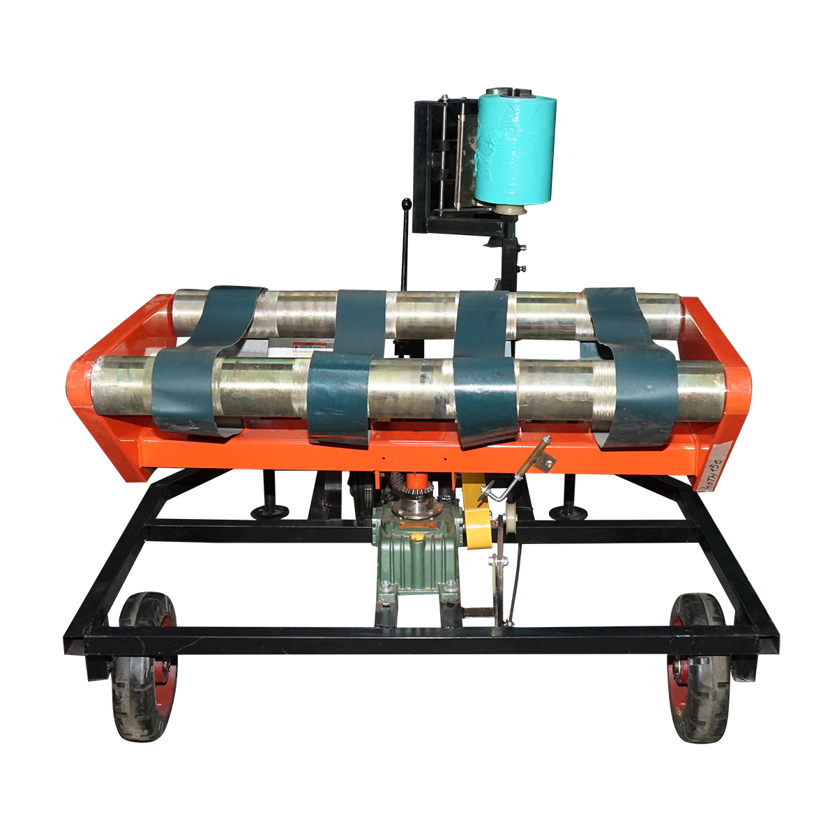 Masina infoliat baloti 500/610x700mm cu motor pe benzina HONDA GX160 4.8CP, pornire sfoara - imagine 3