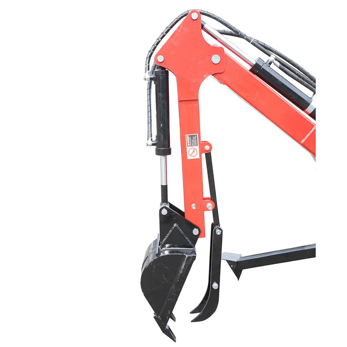 Mini excavator pentru ATV cu motor 15Cp, 420CC pe benzina remorcabil, rotire 360 grade - imagine 4