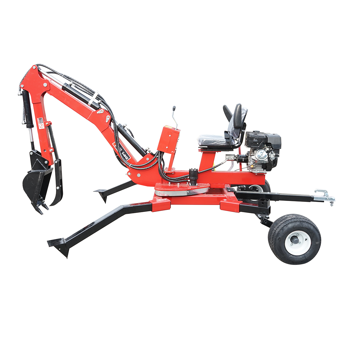 Mini excavator pentru ATV cu motor 15Cp, 420CC pe benzina remorcabil, rotire 360 grade - imagine 2