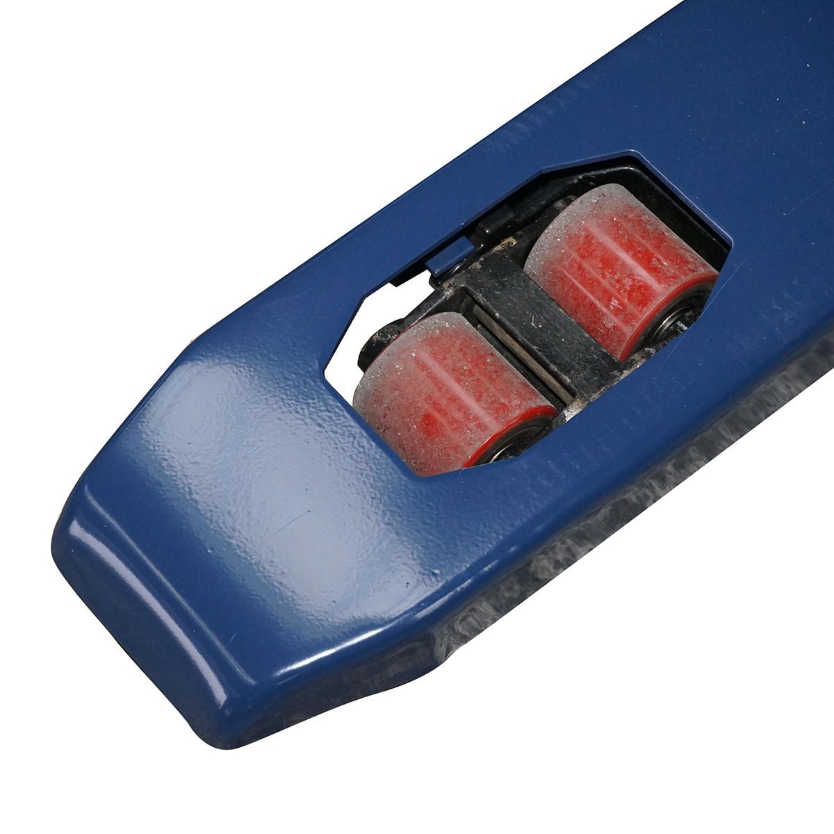 Transpalet manual 3T cu cantar electronic, baterie 6V/4Ah si roti silicon - imagine 6