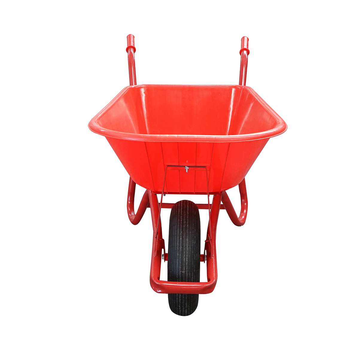 Roaba rosie 85L cu roata pneumatica 400/8, cadru metalic si cuva plastic 940x580x300mm Thor - imagine 2